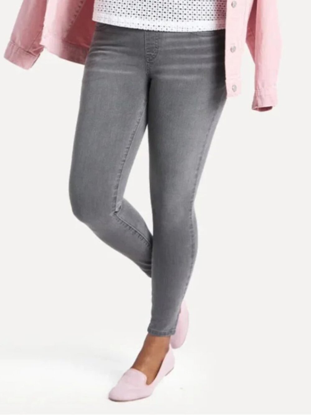 New Betabrand Rinsed Gray Skinny 4 Pocket Yoga Denim Jeans Small Short Petite